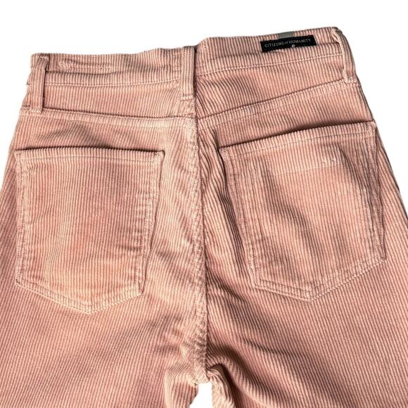 Citizens of Humanity Pink Corduroy Olivia High Rise Button Fly Size 25 - Picture 5 of 8